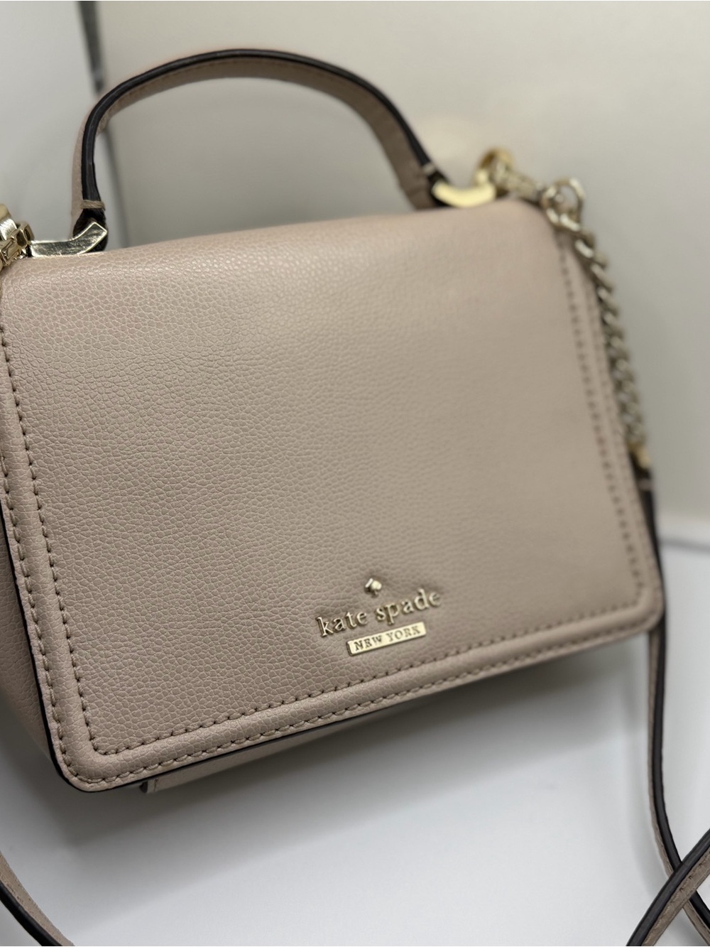 Kate Spade Patterson Drive Maisie Mini Leather Crossbody Taupe